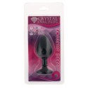 Силиконовая анальная пробка с кристаллом Black Silicone Emerald ( размер M )