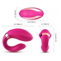Вібромасажер для пар Boss Series з пультом ДК - Couple Vibrator Pink USB 9 Function