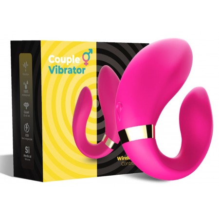 Вібромасажер для пар Boss Series з пультом ДК - Couple Vibrator Pink USB 9 Function