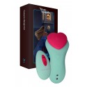 Вибратор в трусики FairyGasm HeartGem green, на магните, пульт ДУ