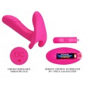 Вибробабочка с стимулятором клитора PRETTY LOVE - Remote Control Massager