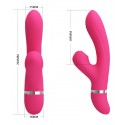 Вибратор с вакуумной стимуляцией клитора Pretty Love - Willow, 24 см