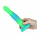 Светящийся в темноте фаллоимитатор ADDICTION - Rave - 8 Glow in the Dark Dildo - Blue Green