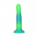Светящийся в темноте фаллоимитатор ADDICTION - Rave - 8 Glow in the Dark Dildo - Blue Green