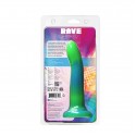 Светящийся в темноте фаллоимитатор ADDICTION - Rave - 8 Glow in the Dark Dildo - Blue Green