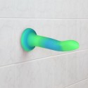 Светящийся в темноте фаллоимитатор ADDICTION - Rave - 8 Glow in the Dark Dildo - Blue Green