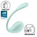 Смарт-виброяйцо Satisfyer Smooth Petal Connect App Mint, 12 режимов вибрации