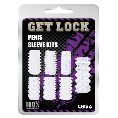 Набор из 7 насадок Penis Sleeve Kits - Clear