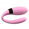 Вибромассажер для пар с пультом ДУ - Boss Series V-Vibe Pink USB, 7 скоростей вибрации