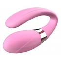 Вибромассажер для пар с пультом ДУ - Boss Series V-Vibe Pink USB, 7 скоростей вибрации