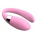 Вибромассажер для пар с пультом ДУ - Boss Series V-Vibe Pink USB, 7 скоростей вибрации