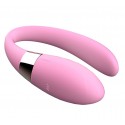 Вибромассажер для пар с пультом ДУ - Boss Series V-Vibe Pink USB, 7 скоростей вибрации