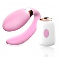 Вибромассажер для пар с пультом ДУ - Boss Series V-Vibe Pink USB, 7 скоростей вибрации