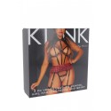 BDSM-костюм ученицы Leg Avenue Harness teddy & skirt M Black, портупея, мини-юбка, экокожа