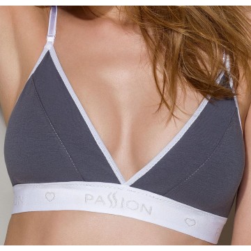 Купить - Спортивный топ с двойными бретелями Passion PS007 TOP dark grey, размер M