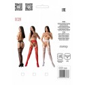 Еротичні колготки-бодістокінг зі шнурівкою на стегнах Passion S026 One Size, white, з доступом