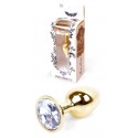 Анальная пробка Boss Series - Jewellery Gold PLUG Clear S
