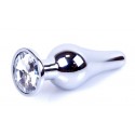 Анальная пробка Boss Series - Jewellery Silver BUTT PLUG Clear