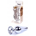 Анальная пробка Boss Series - Jewellery Silver BUTT PLUG Clear