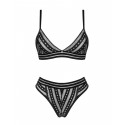Комплект білизни Obsessive Natilya 2-pcs set M/L, black, бюстгальтер, трусики