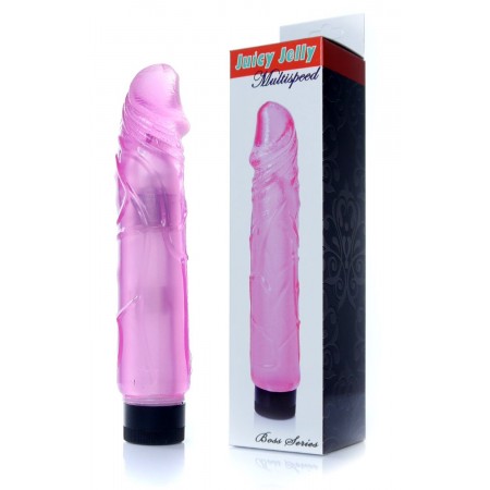 Вибратор Boss Series - Juicy Jelly Multispeed Pink, длина 22 см, диаметр 4 см