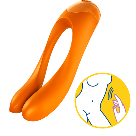 Універсальний вібростимулятор Satisfyer Candy Cane Finger Orange