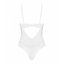 Боди Obsessive Alissium Teddy White, M/L, лиф с мягкой чашкой, высокие вырезы для ног