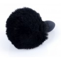 Анальная пробка с хвостом Boss Series - Silicon PLUG Bunny Tail Black, размер S