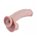 Силіконовий фалоімітатор для секс-машин Hismith 20.5см Silicone Dildo, вигнутий, система KlicLok