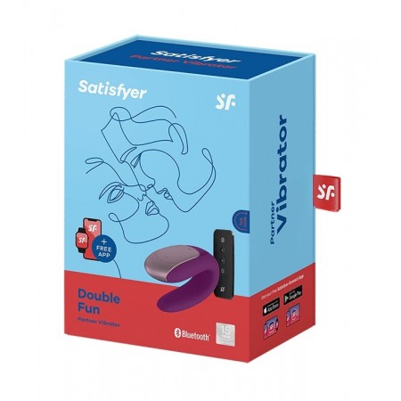 Вибромассажер для пар Satisfyer Double Fun Violet