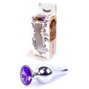 Анальний затор Boss Series - Jewellery Silver BUTT PLUG Purple