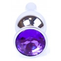 Анальний затор Boss Series - Jewellery Silver BUTT PLUG Purple