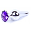 Анальний затор Boss Series - Jewellery Silver BUTT PLUG Purple