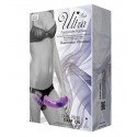 Страпон с вибрацией с 2-мя вибромоторами ULTRA PASSIONATE HARNESS STRAP-ON, фиолетовый