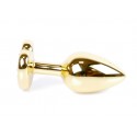 Анальний затор Boss Series - Jewellery Gold Heart PLUG Light Blue S