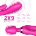 Вибромассажер Boss Series - Magic Wand USB Pink, 9 функций вибрации