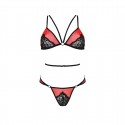 Комплект белья Passion PEONIA SET S/M red, бра, трусики