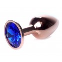 Анальная пробка Boss Series - Jewellery Red Gold PLUG Dark Blue S