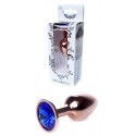 Анальная пробка Boss Series - Jewellery Red Gold PLUG Dark Blue S