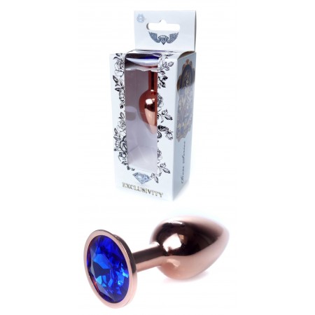 Анальная пробка Boss Series - Jewellery Red Gold PLUG Dark Blue S