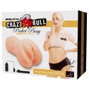 Мастурбатор з вібрацією CRAZY BULL-Realistic Pocket Pussy