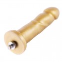 Золотой фаллоимитатор Hismith 15.5см Golden Silicone Dildo, система KlicLok