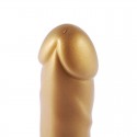Золотой фаллоимитатор Hismith 15.5см Golden Silicone Dildo, система KlicLok