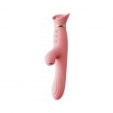 Вибратор с подогревом и вакуумной стимуляцией клитора Zalo - ROSE Vibrator Strawberry Pink