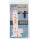Фаллоимитатор с конфетти ADDICTION - PARTY MARTY - FROST & CONFETTI, силикон, 19 см