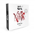 Набір BDSM Art of Sex – Set Leather, 10 предметів, чорний, натуральна шкіра
