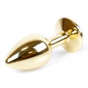 Анальний затор Boss Series - Jewellery Gold PLUG Light Blue S