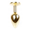 Анальний затор Boss Series - Jewellery Gold PLUG Light Blue S