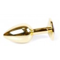 Анальний затор Boss Series - Jewellery Gold PLUG Light Blue S