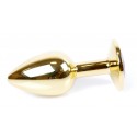 Анальная пробка Boss Series - Jewellery Gold PLUG Dark Blue S